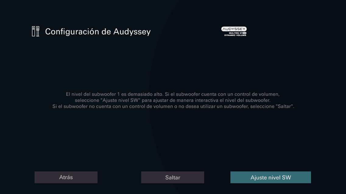 GUI Audyssey SW AV10